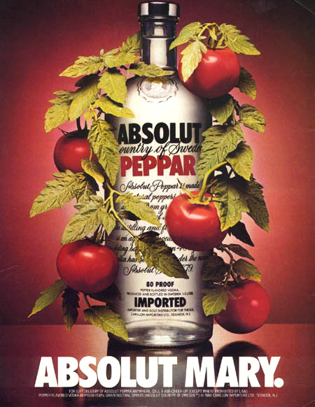 Absolut Mary - Parfum Peppar - Tomates - Bloody Mary