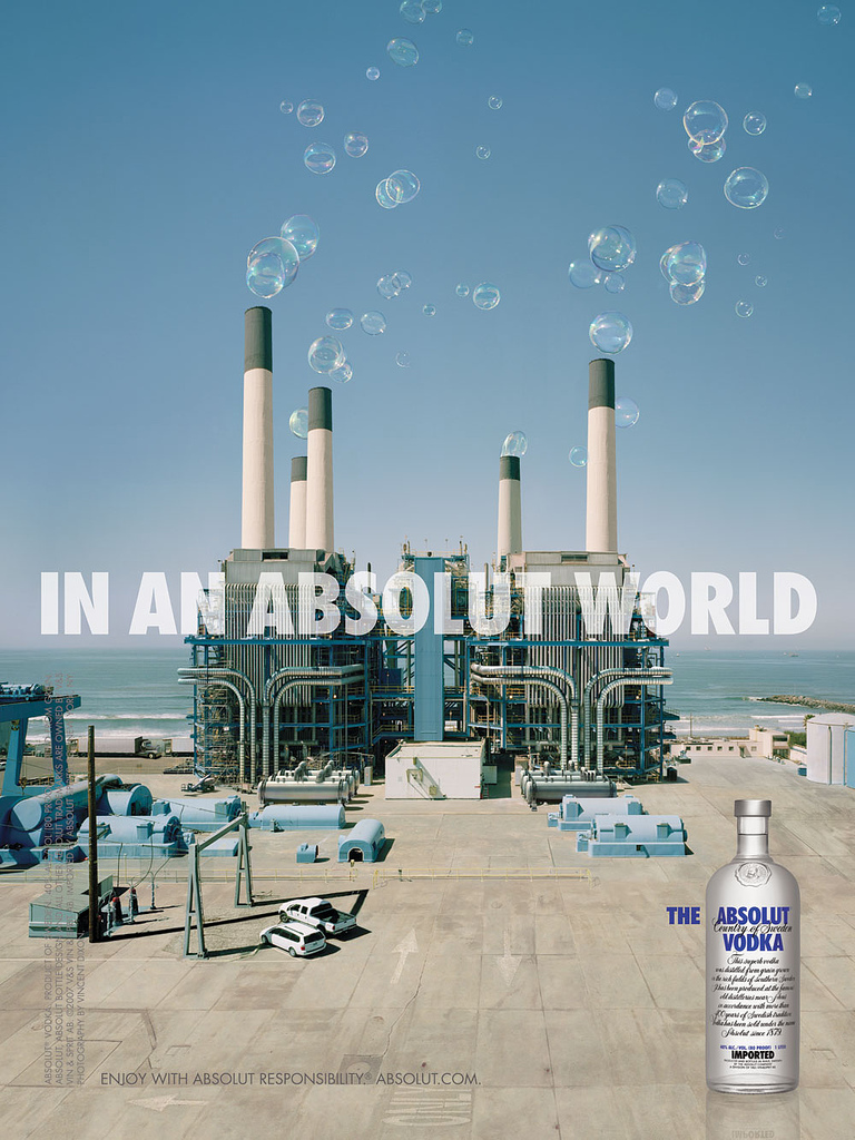 Campagne In an Absolut World - Usine -Bulles