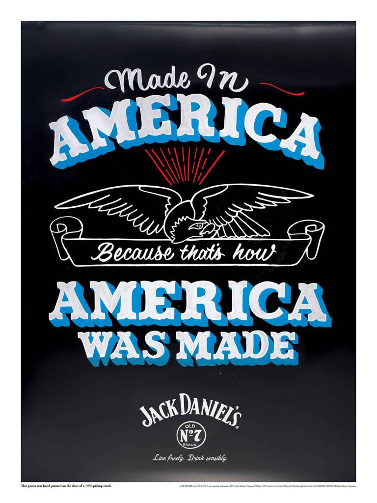 Publicité Jack Daniel's - Typographies - USA - Made in America