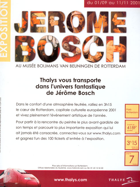 Publicité Thalys - Exposition Jérôme Bosch