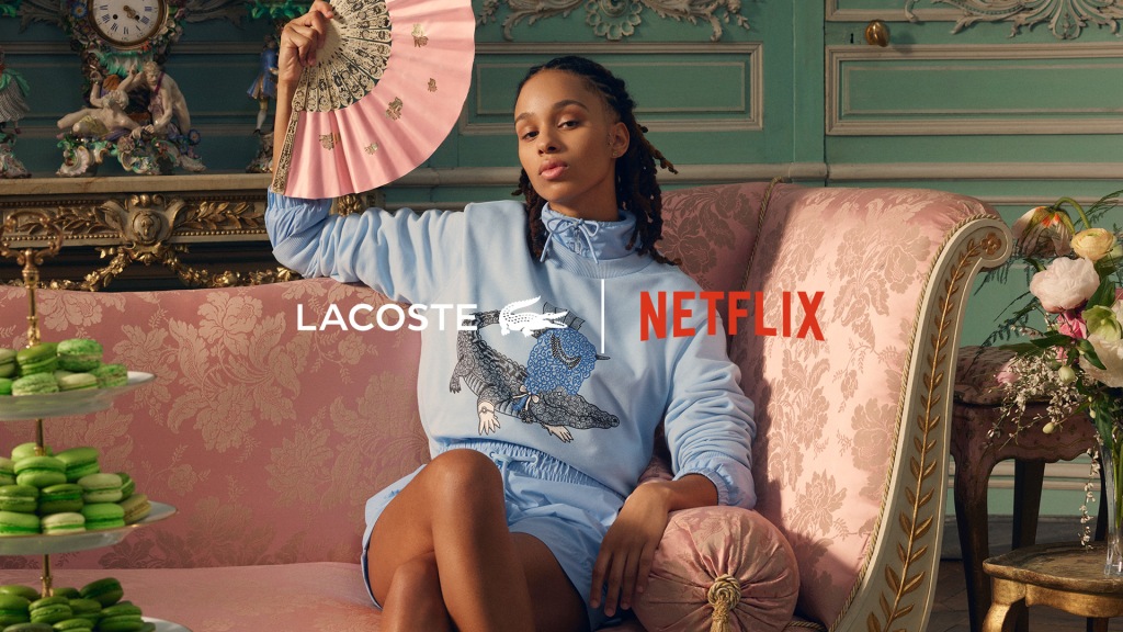 Publicité Lacoste - Collaboration Netflix- Séries - Agence BETC - Bridgerton  - 2023