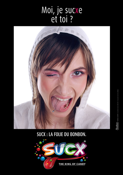 Publicité Sucx - La folie du bonbon - Flyer - Moi, je sucxe et toi ? - Agence 800 600 - 2011