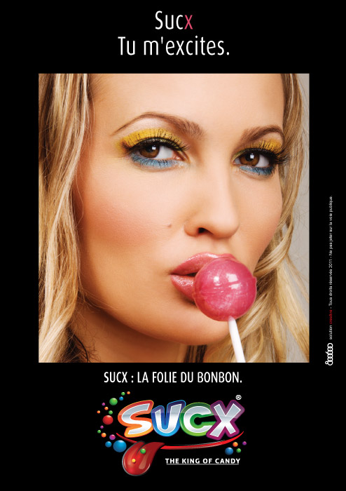 Publicité Sucx - La folie du bonbon - Flyer - Sucx tu m'excites - Agence 800 600 - 2011