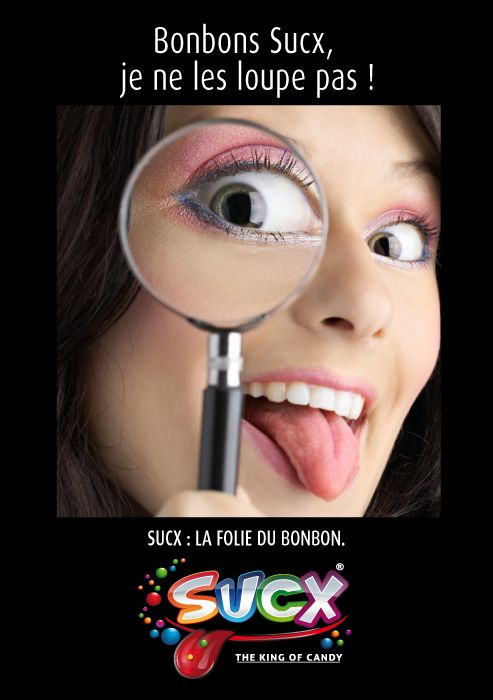 Publicité Sucx - La folie du bonbon - Flyer - Bonbons Sucx, je ne les loupe pas ! - Agence 800 600 - 2011