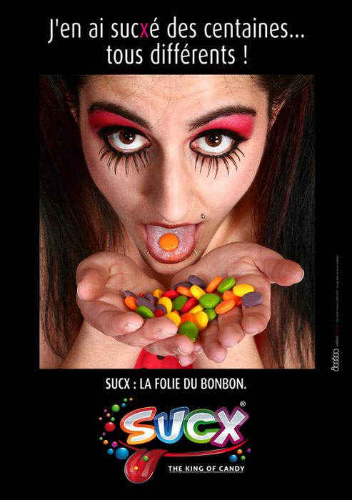 Publicité Sucx - La folie du bonbon - Flyer - J'en ai sucxé des centaines... tous différents ! - Agence 800 600 - 2011