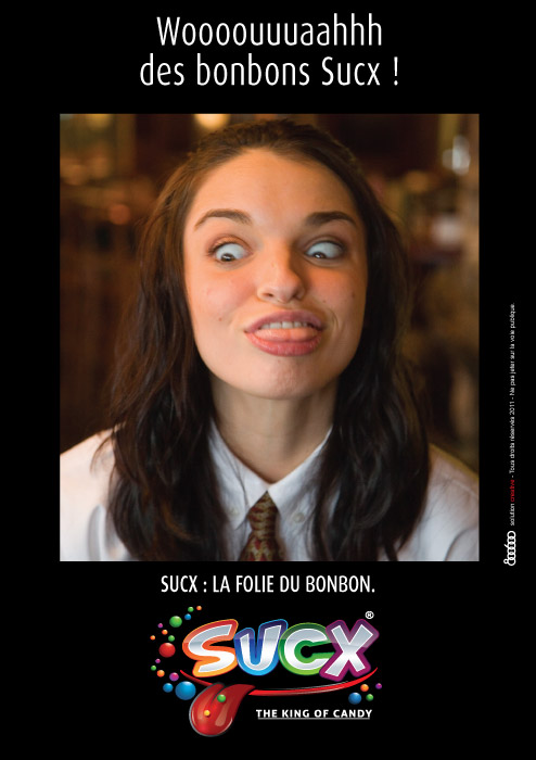 Publicité Sucx - La folie du bonbon - Flyer - Woooouuuaahhh des bonbons Sucx ! - Agence 800 600 - 2011