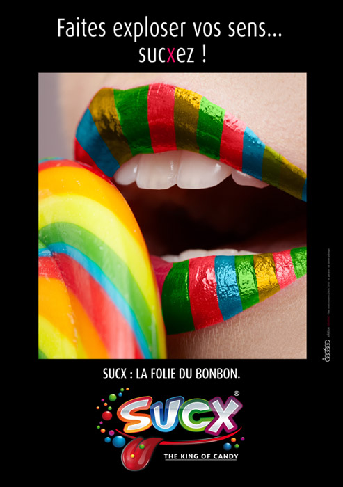 Publicité Sucx - La folie du bonbon - Flyer - Faites exploser vos sens... sucxez ! - Agence 800 600 - 2011