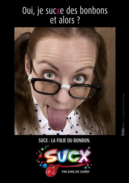 Publicité Sucx - La folie du bonbon - Flyer - Oui, je suxce des bonbons et alors ?- Agence 800 600 - 2011